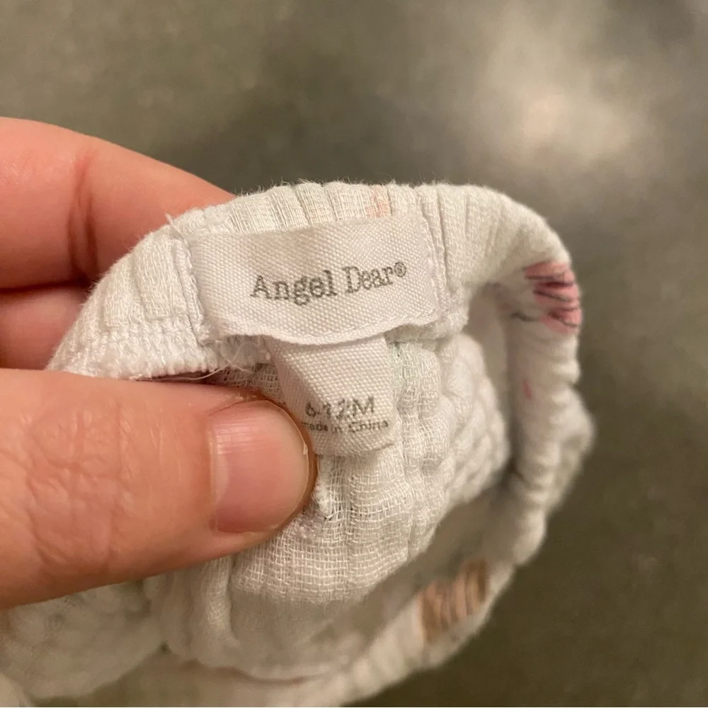 Angel Dear Girls 6-12 months Tie Back‎ Romper Muslin Cotton Ice Cream Summer